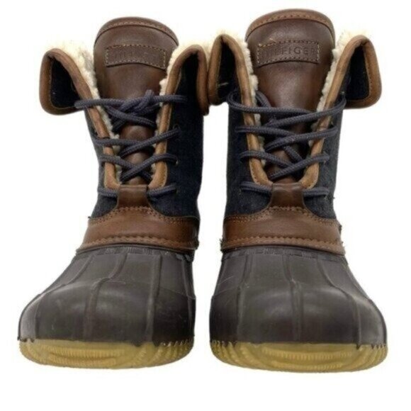 Tommy Hilfiger Twrilina Faux Shearling Lined Womens Duck Boots - Picture 3 of 9